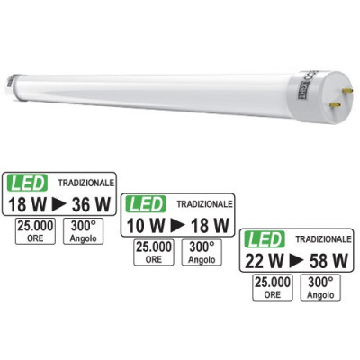 LAMPADINE ECOLIGHT LED T8 TUBO 10W N.