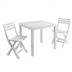 Set resina club bianco da Giardino