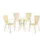 Salotto Ginevra (1 tavolo 4 sedie)               Acciaio - Colore Crema