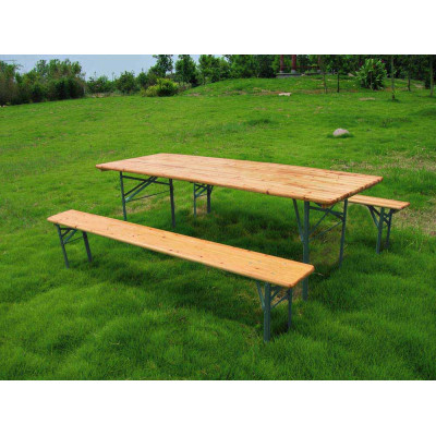 Set Birra rettangolare 70x220cm            (1 Tavolo 2 Panche)