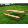 Set Birra rettangolare 80x200cm (1 Tavolo 2 Panche)