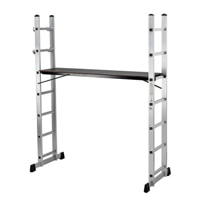 Trabattello alluminio Everest 6 gradini multiposizione H. 168 P. 40 L. 160            portata max. 120 Kg