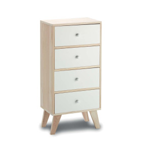 MOBILETTO 4 CASSETTI IN LEGNO DI PAULOWNIA C/PIEDINI IN KD