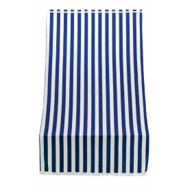Tenda sole per porta con anelli riga blu L. 140 H. 300