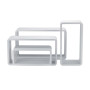 SET 4 PZ MENSOLA RETTANGOLARE STONDATA BIANCA
