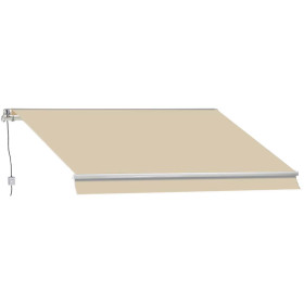 Tenda barra quadra P 200 L 300 - Colore beige unito motorizzata