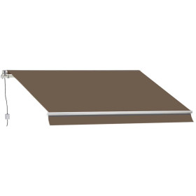 Tenda barra quadra P 200 L 300 - Colore marrone motorizzata
