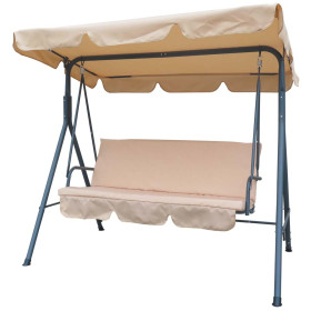Dondolo Linear in Acciaio verniciato   Telo in poliestere 160 gr/mq              Colore Beige