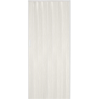 King Home Porta A Soffietto in PVC con maniglia in plastica e chiusura magnetica bianco venato